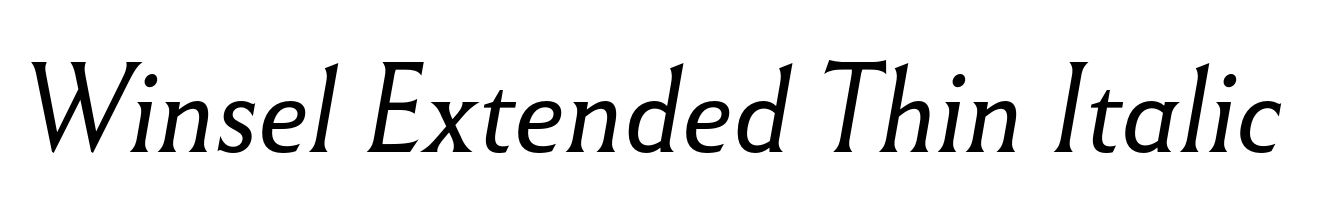 Winsel Extended Thin Italic